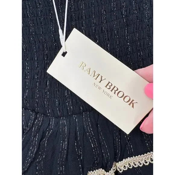 RAMY BROOK Skirt NEW Size S Havana Black Gold Mini $225